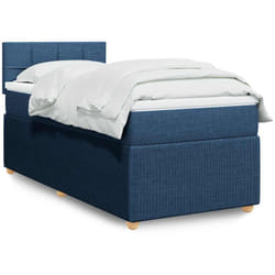Vidaxl - Sommier À Lattes De Lit Avec Matelas Bleu 100x200 Cm Tissu