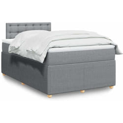 Vidaxl - Sommier À Lattes De Lit Et Matelas Gris Clair 120x190 Cm Tissu