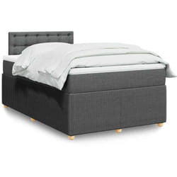 Vidaxl - Sommier À Lattes De Lit Avec Matelas Gris Foncé 120x190cm Tissu