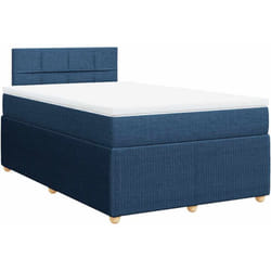 Vidaxl - Sommier À Lattes De Lit Avec Matelas Bleu 120x200 Cm Tissu