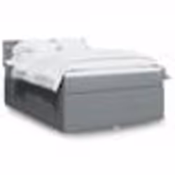 vidaXL Sommier à lattes de lit avec matelas Gris clair 140x190cm Tissu 3289765