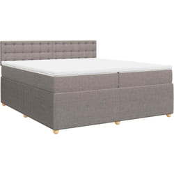 Vidaxl - Sommier À Lattes De Lit Avec Matelas Taupe 200x200 Cm Tissu