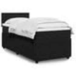vidaXL Sommier à lattes de lit avec matelas Noir 90x190 cm Velours - 90 x 190 cm