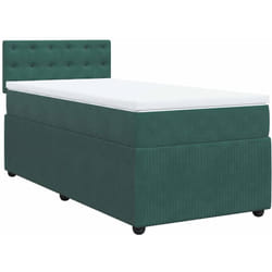 Vidaxl - Sommier À Lattes De Lit Avec Matelas Vert Foncé 90x190 Cm