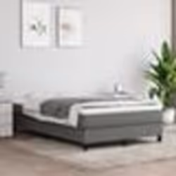 vidaXL Sommier à lattes de lit avec matelas Taupe 90x200 cm Tissu - 90 x 200 cm