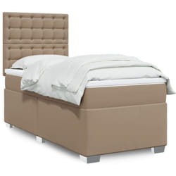 Vidaxl - Sommier À Lattes De Lit Avec Matelas Cappuccino 80x200 Cm