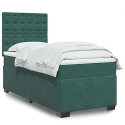 Vidaxl - Sommier À Lattes De Lit Et Matelas Vert Foncé 80x200 Cm Velours