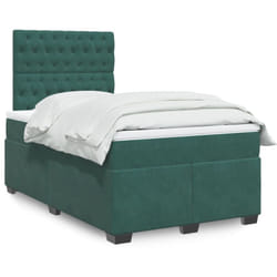 Vidaxl - Sommier À Lattes De Lit Avec Matelas Vert Foncé 120x190 Cm
