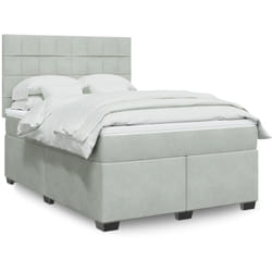 Vidaxl - Sommier À Lattes De Lit Et Matelas Gris Clair 160x200cm Velours