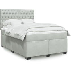 Vidaxl - Sommier À Lattes De Lit Et Matelas Gris Clair 160x200cm Velours