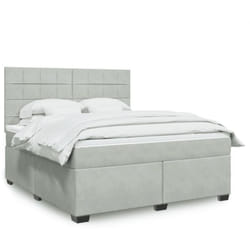 Vidaxl - Sommier À Lattes De Lit Et Matelas Gris Clair 180x200cm Velours