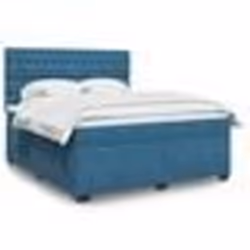 vidaXL Sommier à lattes de lit et matelas bleu 180x200 cm velours 3290988