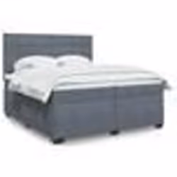 vidaXL Sommier à lattes de lit et matelas Gris foncé 200x200cm Velours - 200 x 200 cm