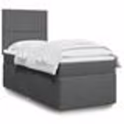 vidaXL Sommier à lattes de lit avec matelas Gris foncé 80x200 cm Tissu - 80 x 200 cm