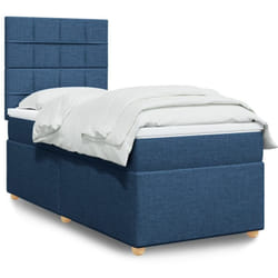 Vidaxl - Sommier À Lattes De Lit Avec Matelas Bleu 90x200 Cm Tissu