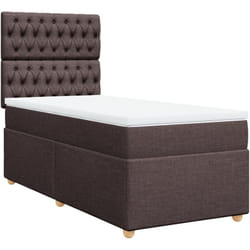 Vidaxl - Sommier À Lattes De Lit Avec Matelas Marron Foncé 90x200 Cm