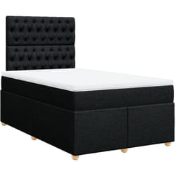 Vidaxl - Sommier À Lattes De Lit Avec Matelas Noir 120x200 Cm Tissu