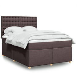 Sommier À Lattes De Lit Avec Matelas Marron Foncé 160x200 Cm Vidaxl
