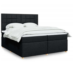 Vidaxl - Sommier À Lattes De Lit Avec Matelas Noir 200x200 Cm Tissu