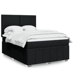 Vidaxl - Sommier À Lattes De Lit Avec Matelas Noir 160x200 Cm Tissu