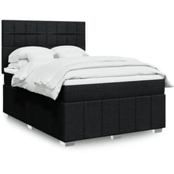 Vidaxl - Sommier À Lattes De Lit Avec Matelas Noir 160x200 Cm Tissu
