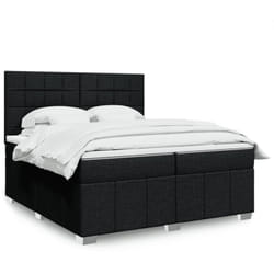 Vidaxl - Sommier À Lattes De Lit Avec Matelas Noir 200x200 Cm Tissu