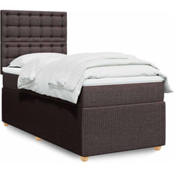 Vidaxl - Sommier À Lattes De Lit Avec Matelas Marron Foncé 80x200 Cm