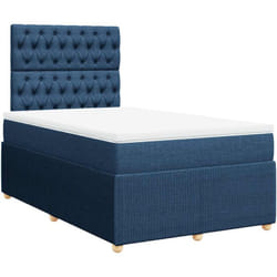 Vidaxl - Sommier À Lattes De Lit Avec Matelas Bleu 120x200 Cm Tissu