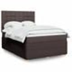 vidaXL Sommier à lattes de lit avec matelas Marron foncé 160x200 cm 3292110
