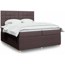 Vidaxl - Sommier À Lattes De Lit Avec Matelas Marron Foncé 200x200 Cm