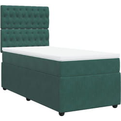 Sommier À Lattes De Lit Avec Matelas Vert Foncé 90x190 Cm Vidaxl