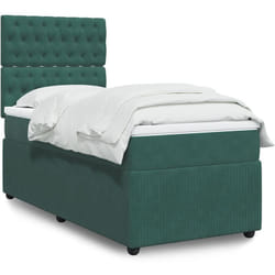 Vidaxl - Sommier À Lattes De Lit Avec Matelas Vert Foncé 100x200 Cm