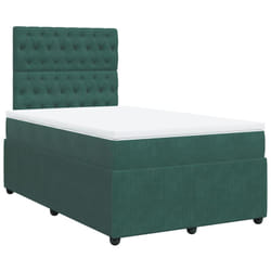 Vidaxl - Sommier À Lattes De Lit Et Matelas Vert Foncé 120x200cm Velours