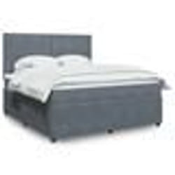 vidaXL Sommier à lattes de lit et matelas Gris foncé 180x200cm Velours - 180 x 200 cm
