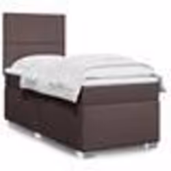 vidaXL Sommier à lattes de lit avec matelas Marron foncé 90x200 cm - 90 x 200 cm