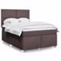 vidaXL Sommier à lattes de lit avec matelas Marron foncé 140x200 cm - 140 x 200 cm