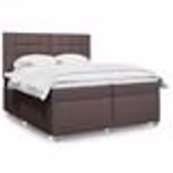 vidaXL Sommier à lattes de lit avec matelas Marron foncé 200x200 cm - 200 x 200 cm