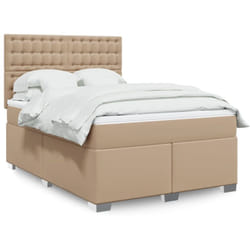 Vidaxl - Sommier À Lattes De Lit Avec Matelas Cappuccino 140x190 Cm