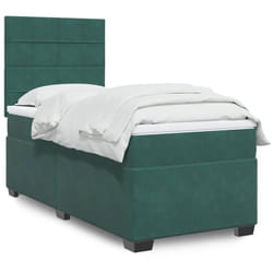 Vidaxl - Sommier À Lattes De Lit Et Matelas Vert Foncé 80x200 Cm Velours