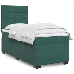 Vidaxl - Sommier À Lattes De Lit Avec Matelas Vert Foncé 90x200 Cm