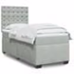 vidaXL Sommier à lattes de lit et matelas Gris clair 100x200cm Velours - 100 x 200 cm