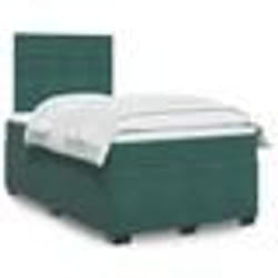 vidaXL Sommier à lattes de lit avec matelas vert foncé 120x190 cm - 120 x 190 cm