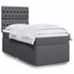vidaXL Sommier à lattes de lit avec matelas Gris foncé 80x200 cm Tissu - 80 x 200 cm