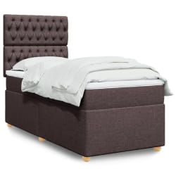 vidaXL Sommier à lattes de lit avec matelas Marron foncé 80x200 cm
