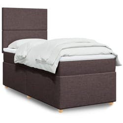 Vidaxl Sommier À Lattes De Lit Avec Matelas Marron Foncé 100x200 Cm