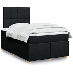 Vidaxl - Sommier À Lattes De Lit Avec Matelas Noir 120x200 Cm Tissu
