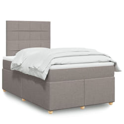 Vidaxl - Sommier À Lattes De Lit Avec Matelas Taupe 120x200 Cm Tissu