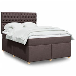 Sommier À Lattes De Lit Avec Matelas Marron Foncé 140x200 Cm Vidaxl