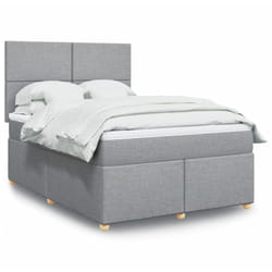 Vidaxl - Sommier À Lattes De Lit Avec Matelas Gris Clair 160x200cm Tissu