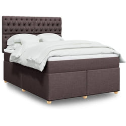 Sommier À Lattes De Lit Avec Matelas Marron Foncé 160x200 Cm Vidaxl